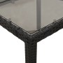 Mesa de jardín superficie de vidrio ratán PE negro 90x90x75 cm de vidaXL, Mesas de jardín - Ref: Foro24-365586, Precio: 104,7...
