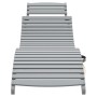 Tumbona con mesita madera maciza de acacia gris de vidaXL, Tumbonas - Ref: Foro24-363280, Precio: 148,62 €, Descuento: %