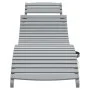 Tumbona con mesita madera maciza de acacia gris de vidaXL, Tumbonas - Ref: Foro24-363280, Precio: 146,37 €, Descuento: %