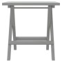 Tumbona con mesita madera maciza de acacia gris de vidaXL, Tumbonas - Ref: Foro24-363280, Precio: 148,62 €, Descuento: %