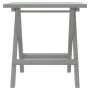 Tumbona con mesita madera maciza de acacia gris de vidaXL, Tumbonas - Ref: Foro24-363280, Precio: 146,37 €, Descuento: %