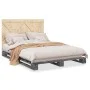 Estructura de cama con cabecero madera pino gris 140x200 cm de vidaXL, Camas y somieres - Ref: Foro24-3281582, Precio: 218,66...