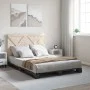 Estructura de cama con cabecero madera pino gris 140x200 cm de vidaXL, Camas y somieres - Ref: Foro24-3281582, Precio: 218,66...