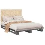 Estructura de cama con cabecero madera pino gris 140x200 cm de vidaXL, Camas y somieres - Ref: Foro24-3281582, Precio: 218,66...