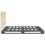 Estructura de cama con cabecero madera pino gris 140x200 cm de vidaXL, Camas y somieres - Ref: Foro24-3281582, Precio: 218,66...