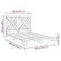 Estructura de cama con cabecero madera pino gris 140x200 cm de vidaXL, Camas y somieres - Ref: Foro24-3281582, Precio: 214,16...