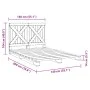 Estructura de cama con cabecero madera pino gris 140x200 cm de vidaXL, Camas y somieres - Ref: Foro24-3281582, Precio: 218,66...