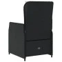 Sillones de jardín reclinables 2 uds ratán sintético negro de vidaXL, Sillas de jardín - Ref: Foro24-368652, Precio: 207,48 €...