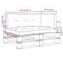 Cojines para palets 3 unidades tela estampado de hojas de vidaXL, Cojines para sillas y sofás - Ref: Foro24-3217131, Precio: ...