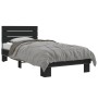 Estructura de cama madera de ingeniería y metal negro 90x200 cm de vidaXL, Camas y somieres - Ref: Foro24-845742, Precio: 96,...