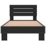 Estructura de cama madera de ingeniería y metal negro 90x200 cm de vidaXL, Camas y somieres - Ref: Foro24-845742, Precio: 96,...