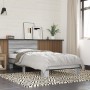 Estructura cama madera ingeniería metal gris Sonoma 100x200 cm de vidaXL, Camas y somieres - Ref: Foro24-845740, Precio: 72,5...