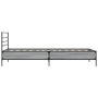 Estructura cama madera ingeniería metal gris Sonoma 90x190 cm de vidaXL, Camas y somieres - Ref: Foro24-845630, Precio: 70,08...