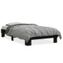 Estructura de cama madera ingeniería y metal negro 100x200 cm de vidaXL, Camas y somieres - Ref: Foro24-845867, Precio: 70,45...