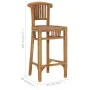 Taburete de cocina de madera maciza de teca de vidaXL, Taburetes de cocina - Ref: Foro24-49428, Precio: 155,84 €, Descuento: %