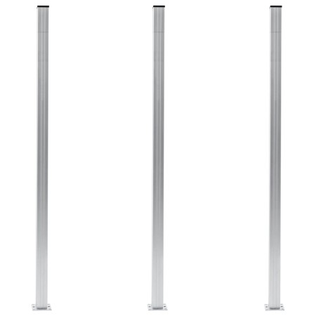 Postes de valla 3 unidades aluminio 185 cm de vidaXL, Postes de cerca - Ref: Foro24-49077, Precio: 202,15 €, Descuento: %