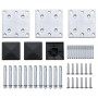 Postes de valla 3 unidades aluminio 185 cm de vidaXL, Postes de cerca - Ref: Foro24-49077, Precio: 202,15 €, Descuento: %