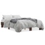 Estructura cama madera ingeniería metal marrón roble 140x190 cm de vidaXL, Camas y somieres - Ref: Foro24-845901, Precio: 101...