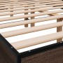 Estructura cama madera ingeniería metal marrón roble 140x190 cm de vidaXL, Camas y somieres - Ref: Foro24-845901, Precio: 101...
