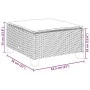 Gartenhocker und Kissen aus grauem synthetischem Rattan 63,5x56x32 cm. von vidaXL, Hocker für den Außenbereich - Ref: Foro24-...