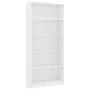 Estantería de 5 niveles madera contrachapada blanca 80x24x175cm de vidaXL, Librerías y estanterías - Ref: Foro24-800918, Prec...