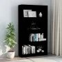 Estantería de 4 niveles madera contrachapada negra 80x24x142 cm de vidaXL, Librerías y estanterías - Ref: Foro24-800910, Prec...