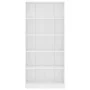 Estantería de 5 niveles madera contrachapada blanca 80x24x175cm de vidaXL, Librerías y estanterías - Ref: Foro24-800918, Prec...