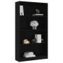 Estantería de 4 niveles madera contrachapada negra 80x24x142 cm de vidaXL, Librerías y estanterías - Ref: Foro24-800910, Prec...