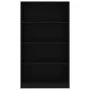 Estantería de 4 niveles madera contrachapada negra 80x24x142 cm de vidaXL, Librerías y estanterías - Ref: Foro24-800910, Prec...