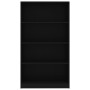 Estantería de 4 niveles madera contrachapada negra 80x24x142 cm de vidaXL, Librerías y estanterías - Ref: Foro24-800910, Prec...