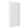 Estantería de 5 niveles madera contrachapada blanca 80x24x175cm de vidaXL, Librerías y estanterías - Ref: Foro24-800918, Prec...