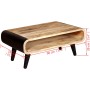 Mesa de centro de madera de mango rugosa 90x55x39 cm en Mesas de centro | Comprar online en Foru.es