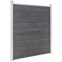 Valla de jardín de WPC gris 180x186 cm de vidaXL, Paneles de vallas - Ref: Foro24-49067, Precio: 302,80 €, Descuento: %