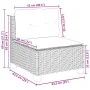 Sofá de jardín sin reposabrazos con cojines ratán PE gris by vidaXL, Outdoor sofas - Ref: Foro24-365906, Price: 101,46 €, Dis...