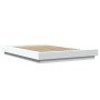 Estructura de cama con LED madera ingeniería blanco 140x200 cm de vidaXL, Camas y somieres - Ref: Foro24-3281098, Precio: 189...