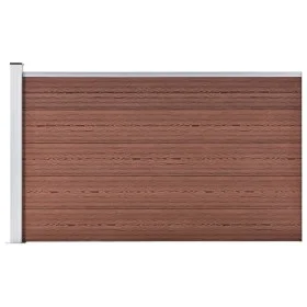 Valla de jardín de WPC marrón 175x105 cm de vidaXL, Paneles de vallas - Ref: Foro24-49074, Precio: 166,57 €, Descuento: %