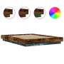 Estructura cama con luces LED madera roble ahumado 140x200 cm de vidaXL, Camas y somieres - Ref: Foro24-3281102, Precio: 181,...