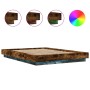 Estructura cama con luces LED madera roble ahumado 135x190 cm de vidaXL, Camas y somieres - Ref: Foro24-3281137, Precio: 177,...
