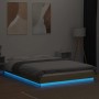 Estructura cama con luces LED madera roble Sonoma 140x190 cm de vidaXL, Camas y somieres - Ref: Foro24-3281128, Precio: 177,2...