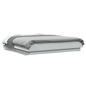White engineered wood bed frame 150x200 cm by vidaXL, Beds and slatted bases - Ref: Foro24-3281182, Price: 163,42 €, Discount: %