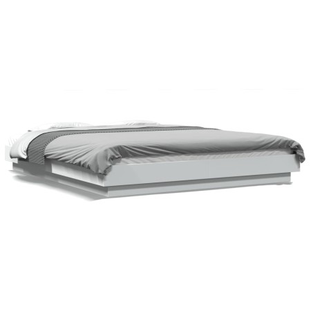 Estructura de cama madera de ingeniería blanca 150x200 cm de vidaXL, Camas y somieres - Ref: Foro24-3281182, Precio: 165,42 €...