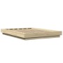 Estructura de cama madera de ingeniería roble Sonoma 120x190 cm de vidaXL, Camas y somieres - Ref: Foro24-3281233, Precio: 15...
