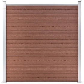 Brauner WPC-Gartenzaun 180x186 cm von vidaXL, Zaunpaneele - Ref: Foro24-49066, Preis: 421,70 €, Rabatt: %