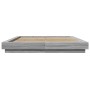 Estructura de cama madera de ingeniería gris Sonoma 160x200 cm de vidaXL, Camas y somieres - Ref: Foro24-3281180, Precio: 168...