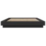 Estructura de cama madera de ingeniería negra 135x190 cm de vidaXL, Camas y somieres - Ref: Foro24-3281225, Precio: 164,63 €,...