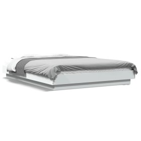 Estructura de cama madera de ingeniería blanca 120x200 cm de vidaXL, Camas y somieres - Ref: Foro24-3281196, Precio: 157,07 €...