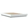 White engineered wood bed frame 120x190 cm by vidaXL, Beds and slatted bases - Ref: Foro24-3281231, Price: 158,70 €, Discount: %