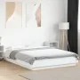 White engineered wood bed frame 120x190 cm by vidaXL, Beds and slatted bases - Ref: Foro24-3281231, Price: 158,70 €, Discount: %