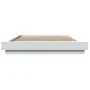 White engineered wood bed frame 120x190 cm by vidaXL, Beds and slatted bases - Ref: Foro24-3281231, Price: 158,70 €, Discount: %