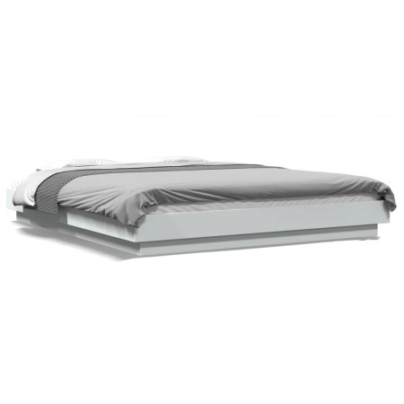 Estructura de cama madera de ingeniería blanca 160x200 cm de vidaXL, Camas y somieres - Ref: Foro24-3281175, Precio: 169,44 €...